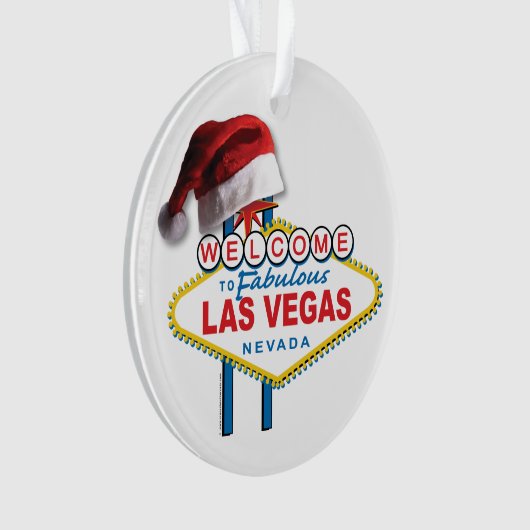 Kerstmis als Vegas Sign. Ornament (voorkant)