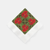Kerstmis Amaryllis Cocktail Napkins Servet (Hoek)