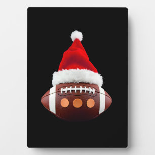 Kerstmis American Football Bal Sinterklaas Hoed (2 Fotoplaat