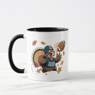 Kerstmis American Football Kalkoen Fantasy Footbal Mok
