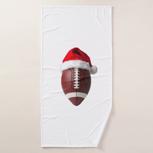 Kerstmis Amerikaans Voetbal Bal Sinterklaas Hoed Badhanddoek (Badhanddoek)