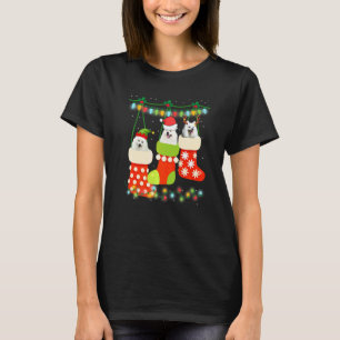 Kerstmis Amerikaanse Eskimo Sok Xmas Rendier Kerst T-shirt