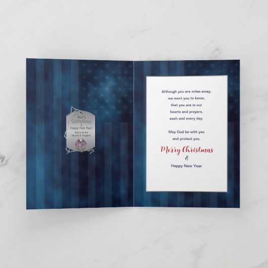 Kerstmis, Amerikaanse militaire hondendoosjes met Feestdagen Kaart (Binnen)