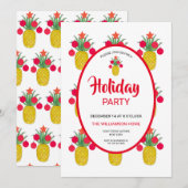 Kerstmis ananananasholiday kaart (Voorkant / Achterkant)