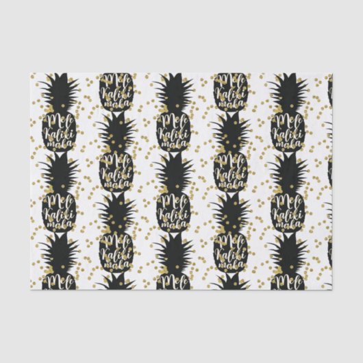 Kerstmis Ananas Hawaiaanse Kerst Tissuepapier (Voorkant)