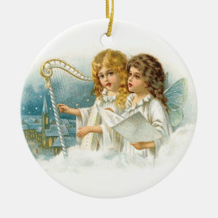 Kerstmis Angels zingen Keramisch Ornament
