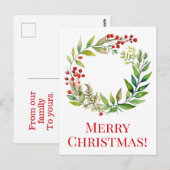 Kerstmis ansichtkaarten briefkaart (Voorkant / Achterkant)