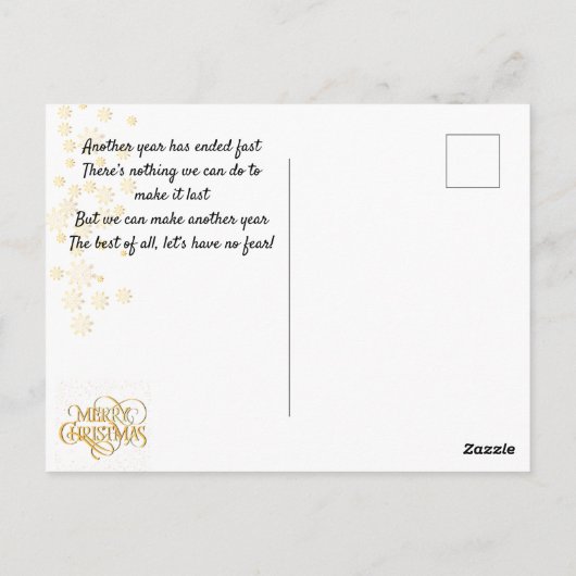 Kerstmis. Antiek. Felicitaties. Briefkaart (Achterkant)