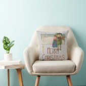Kerstmis Antiek Kinderen Illustratie 1920 Kussen (Stoel)