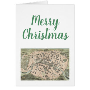 Kerstmis  Antiek Paris Street Map