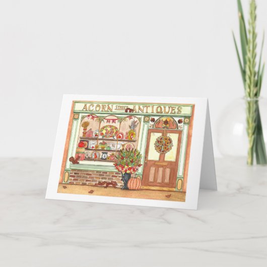 Kerstmis Antiekwinkel Kaart (Voorkant)