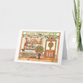 Kerstmis Antiquariaat Winkel Kaart (Voorkant)