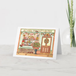 Kerstmis Antiquariaat Winkel Kaart