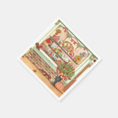 Kerstmis Antiquariaat Winkel Servet (Hoek)