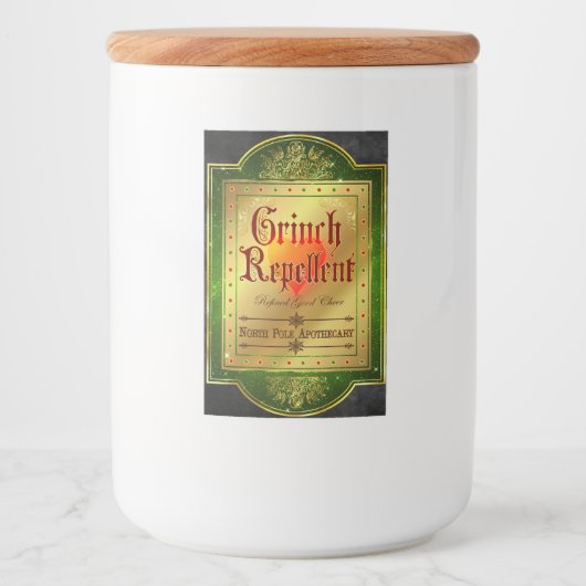 Kerstmis apotheek Label Voedselcontainer Etiket (Voorkant)