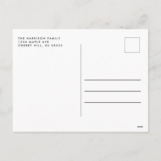 Kerstmis Aquarel Bomen Minimal Modern Feestdagenkaart (Achterkant)