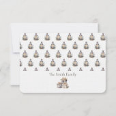 Kerstmis Aquarel Groeten Bedankkaart (Achterkant)