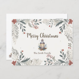 Kerstmis Aquarel Groeten Briefkaart