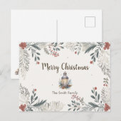 Kerstmis Aquarel Groeten Briefkaart (Voorkant / Achterkant)