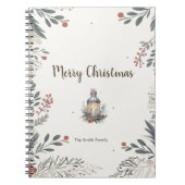 Kerstmis Aquarel Groeten Notitieboek (Voorkant)