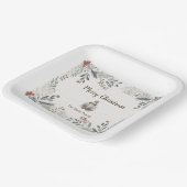 Kerstmis Aquarel Groeten Papieren Bordje (Gebogen)