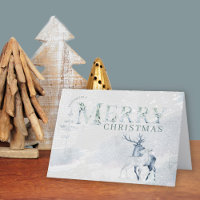 Kerstmis Aquarel Hert en Ree Elegant