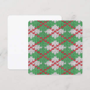 KERSTMIS ARGYLE BREISEL 13,3 cm vierkant plat kaar Feestdagenkaart