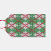 KERSTMIS ARGYLE BREISEL 8,9x5cm Garenetiketjes Cadeaulabel (Achterkant Horizontaal)