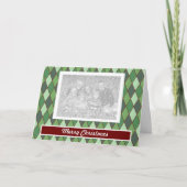 Kerstmis Argyle Feestdagen Kaart (Voorkant)