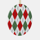 Kerstmis Argyle Keramisch Ornament (Rechts)