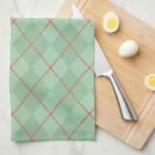 Kerstmis Argyle Keukendoek Cadeau in Vintage Stijl Theedoek (Quarter Fold)