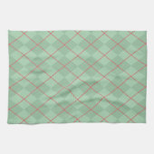 Kerstmis Argyle Keukendoek Cadeau in Vintage Stijl Theedoek (Horizontaal)