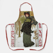 Kerstmis Art Nouveau-omslag van Scribners 1895 Schort (Voorkant)