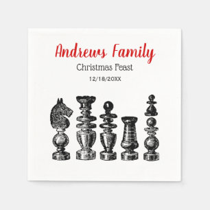 Kerstmis -  artikelen voor schaakartikelen servet