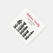 Kerstmis -  artikelen voor schaakartikelen servet (Hoek)