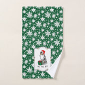 Kerstmis: Australische herder (blauwe kool tan/w 1 Bad Handdoek (Handdoek)