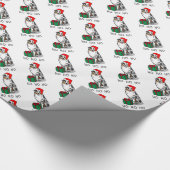 Kerstmis: Australische herder (blauwe kool tan/w 1 Cadeaupapier (Hoek)