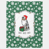 Kerstmis: Australische herder (blauwe kool tan/w 1 Fleece Deken (Voorkant)