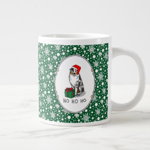 Kerstmis: Australische herder (blauwe kool tan/w 1 Grote Koffiekop
