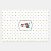 Kerstmis: Australische herder (blauwe kool tan/w 1 Inpakpapier Vel (Voorkant 3)