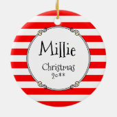 Kerstmis: Australische herder (blauwe kool tan/w 1 Keramisch Ornament (Achterkant)