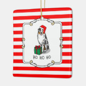 Kerstmis: Australische herder (blauwe kool tan/w 1 Keramisch Ornament (Links)