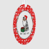 Kerstmis: Australische herder (blauwe kool tan/w 1 Ornament (voorkant)