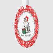 Kerstmis: Australische herder (blauwe kool tan/w 1 Ornament (voorkant)