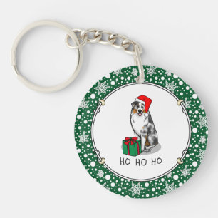 Kerstmis: Australische herder (blauwe kool tan/w 1 Sleutelhanger