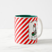 Kerstmis: Australische herder (blauwe kool tan/w 1 Tweekleurige Koffiemok (Voorkant rechts)