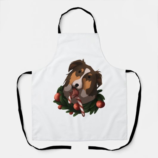 Kerstmis Australische Herder Classic T-Shirt Schort (Voorkant)