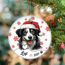 Kerstmis Australische herder hond gepersonaliseerd