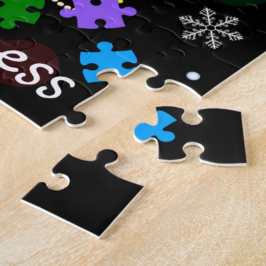 Kerstmis autisme legpuzzel (Zijkant)