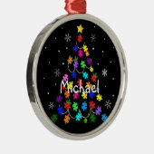 Kerstmis autisme metalen ornament (Rechts)